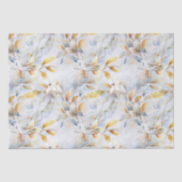Papel De Seda Pastel Cream Floral Abstrato