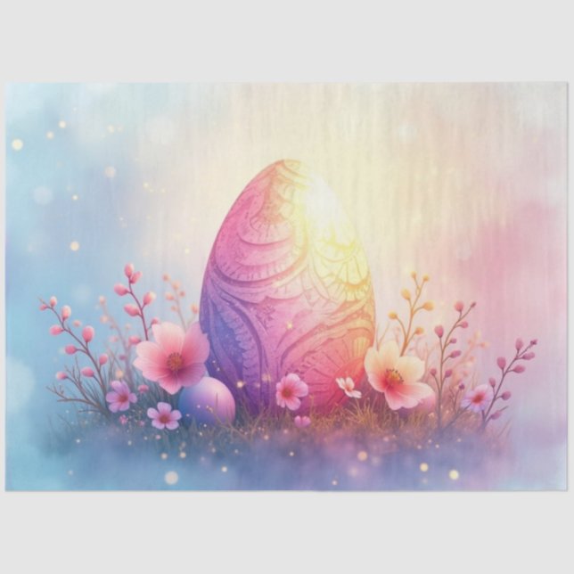 Papel De Seda Pastel Easter Egg Decoupage Paper (Frente )