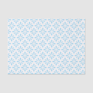 Papel De Seda Pastel Light Floral Elegante Azul