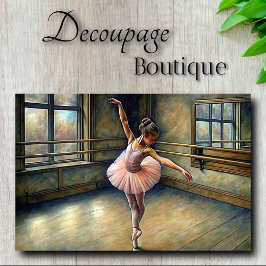 Papel De Seda Pastel Oil Young Ballerina Decoupage