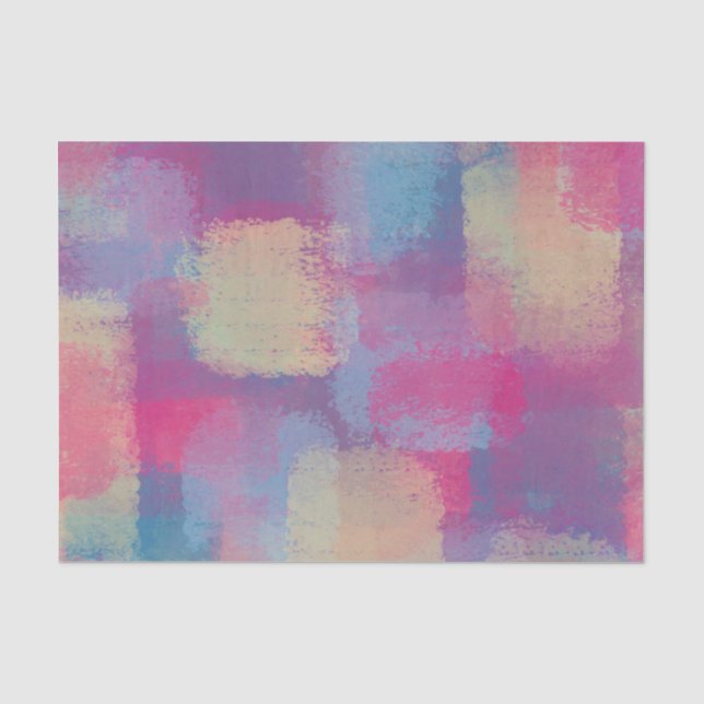 Papel De Seda Pastel Patchwork Abstrato Dreamy Design (Frente )