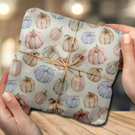 Papel De Seda Pastel Pumpkins em Verde Pálido