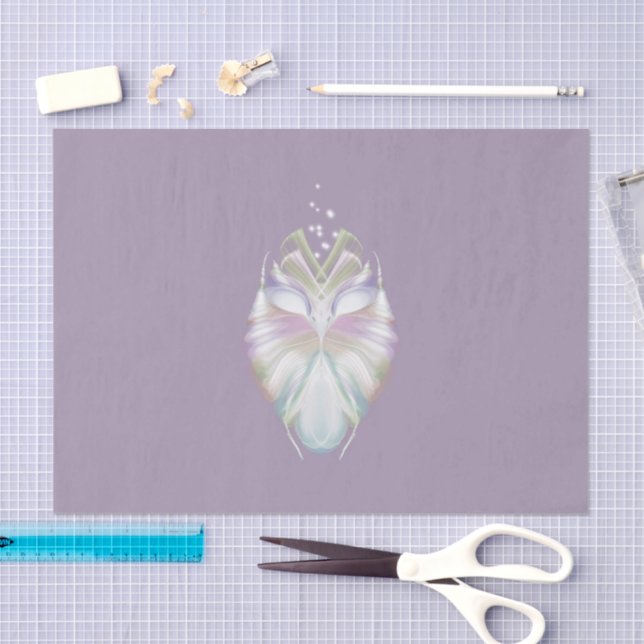 Papel De Seda Pastel Purple Oracle Owl (Arte )