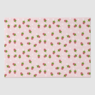 Papel De Seda Pastel Suave De Kawaii, Gentil De Morango Rosa