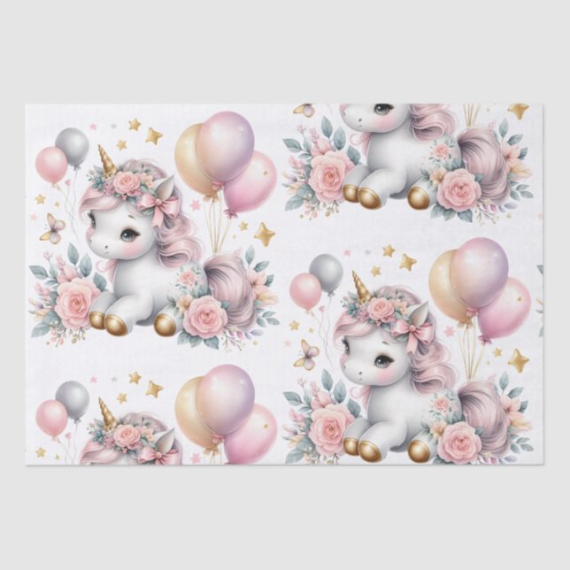 Papel De Seda Pastel Unicorn (Frente )