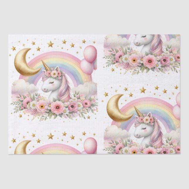 Papel De Seda Pastel Unicorn (Frente )