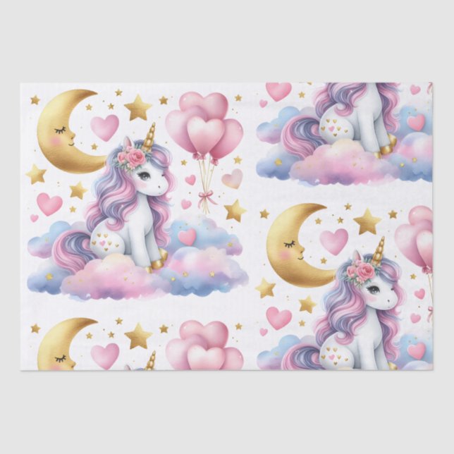 Papel De Seda Pastel Unicorn (Frente )