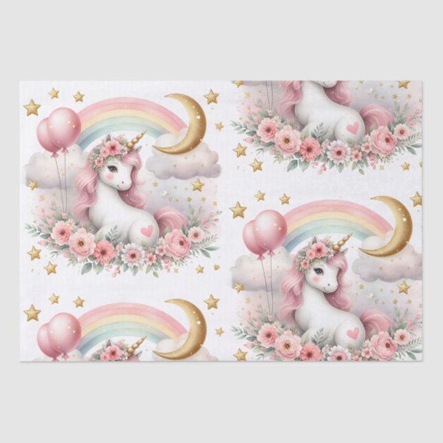 Papel De Seda Pastel Unicorn (Frente )