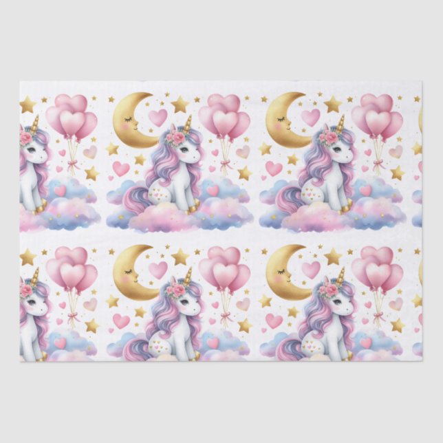Papel De Seda Pastel Unicorn (Frente )
