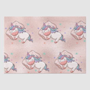 Papel De Seda Pastel Unicorn Dormindo