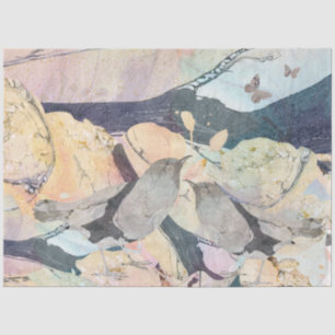 Papel De Seda Pastel Watercolor Birds & Butterflies