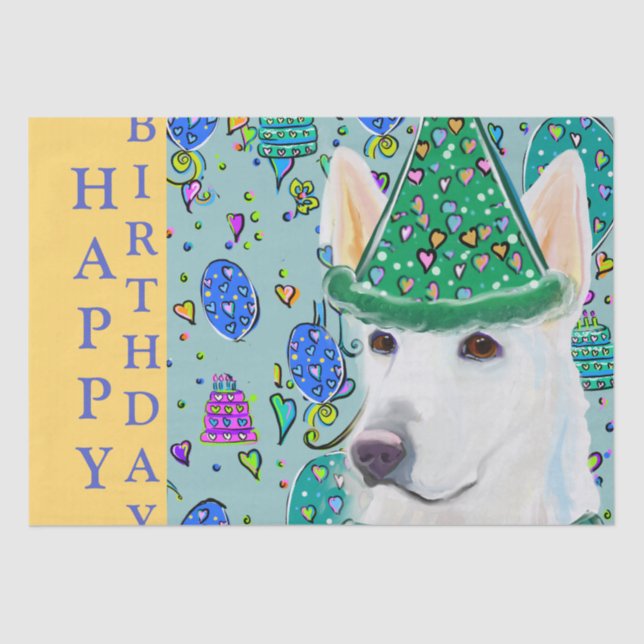 PAPEL DE SEDA PASTOR ALEMÃO (Frente )