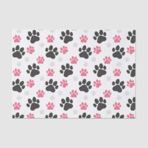 Papel De Seda Pata Rosa Preta Imprimir Cachorro Proprietário Pu