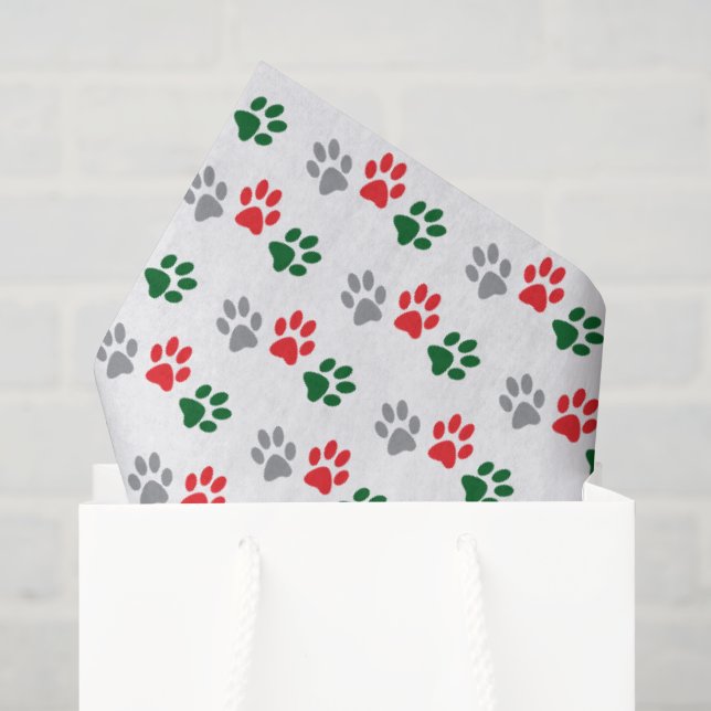 Papel De Seda Patas de Natal (Sacola de presentes)