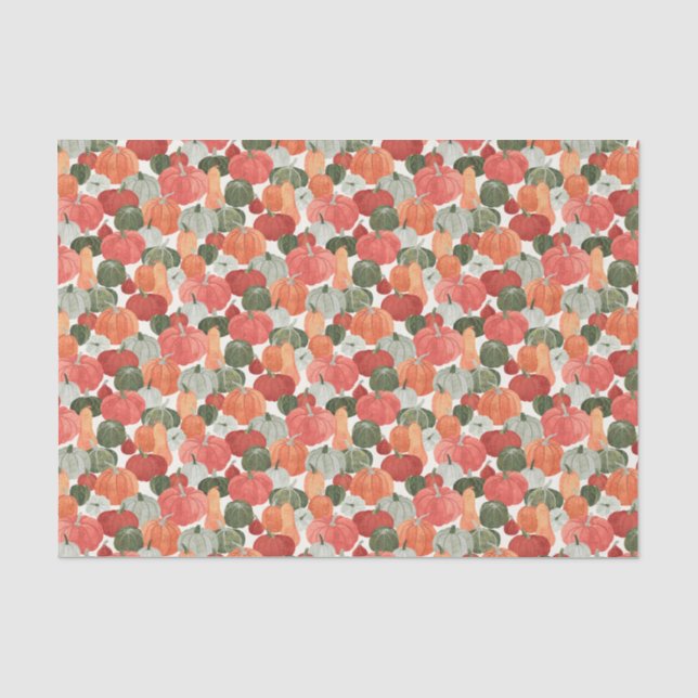 Papel De Seda Patch de Abóbora Ilustrada (Frente )