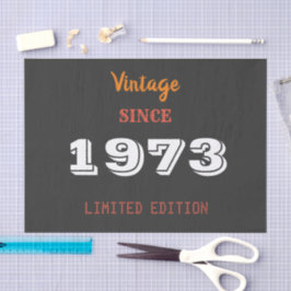 Papel De Seda Patch Vintage 1973 - 53rd Birthday Limited Edition