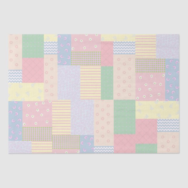 Papel De Seda Patchwork de Pastel (Frente )