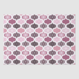 Papel De Seda Patchwork do Dusky Rosa Dot Mandalas Ogee