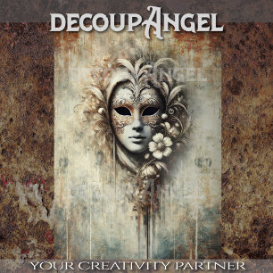 Papel De Seda Patina com Máscara Venetiana - Dissociação