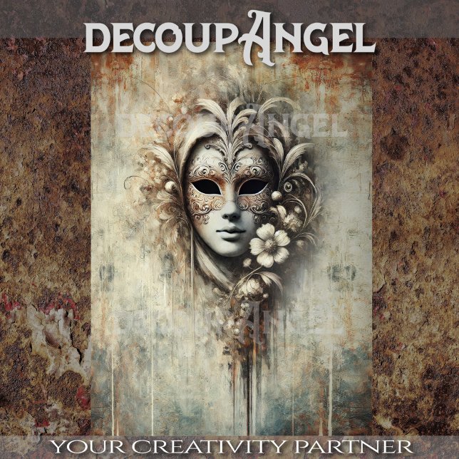 Papel De Seda Patina com Máscara Venetiana - Dissociação (Criador carregado)