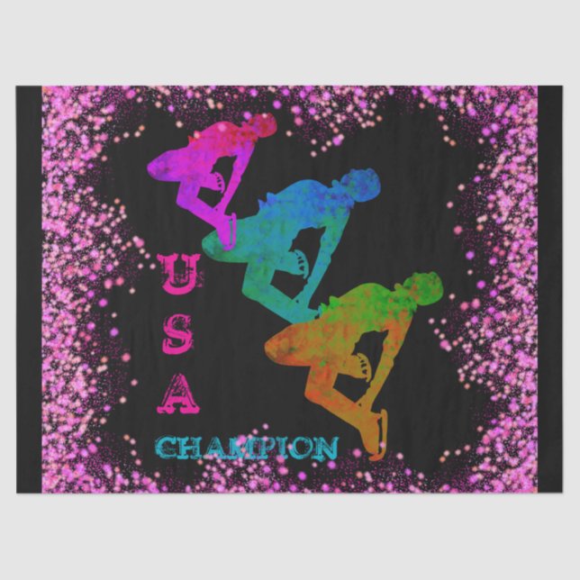 PAPEL DE SEDA PATINAÇÃO OLÍMPICA  (Frente )