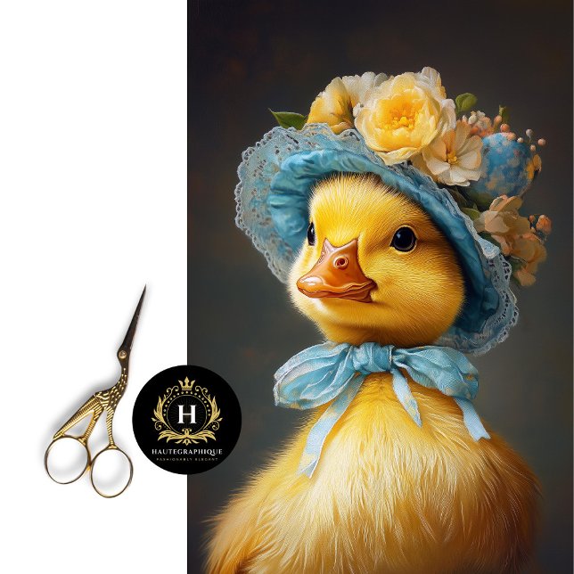 Papel De Seda Pato Antigo com Touca Floral em Decoupage (Criador carregado)