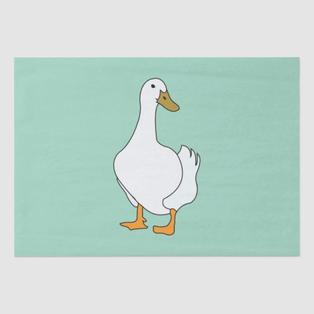 Papel De Seda Pato Ave Pato Branco  (Frente )