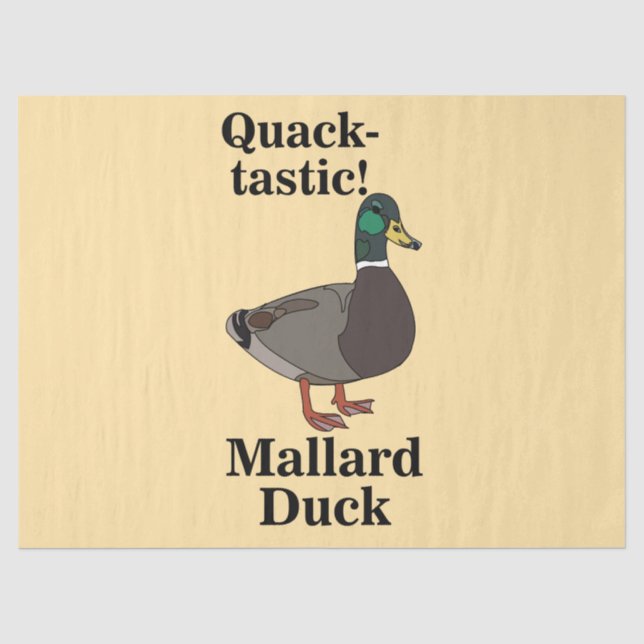 Papel De Seda Pato Mallard Quack-Tástico  (Frente )