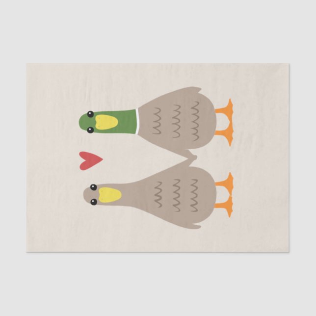 Papel De Seda Patos de Amor (Frente )