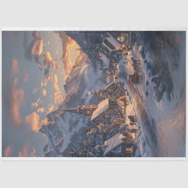 Papel De Seda Pátria de Natal na Rua das Montanhas (Frente )