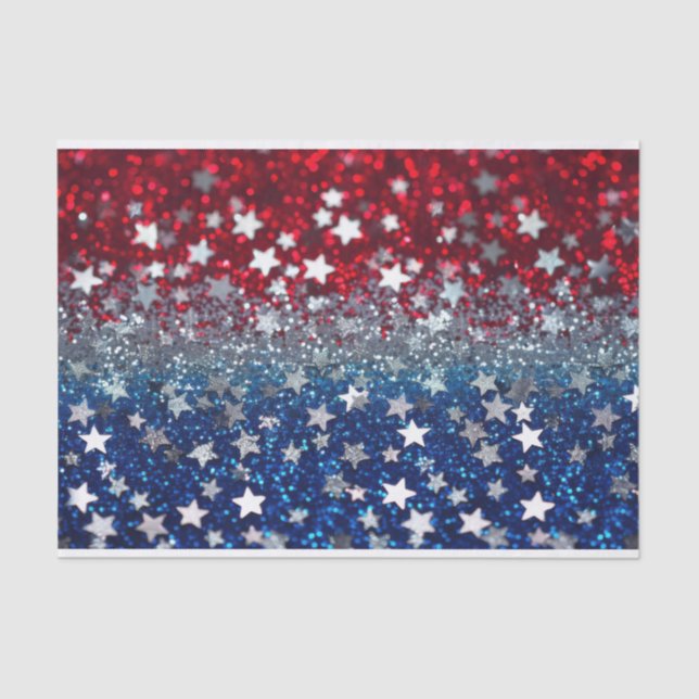 Papel De Seda Patriotic Glitter (Frente )
