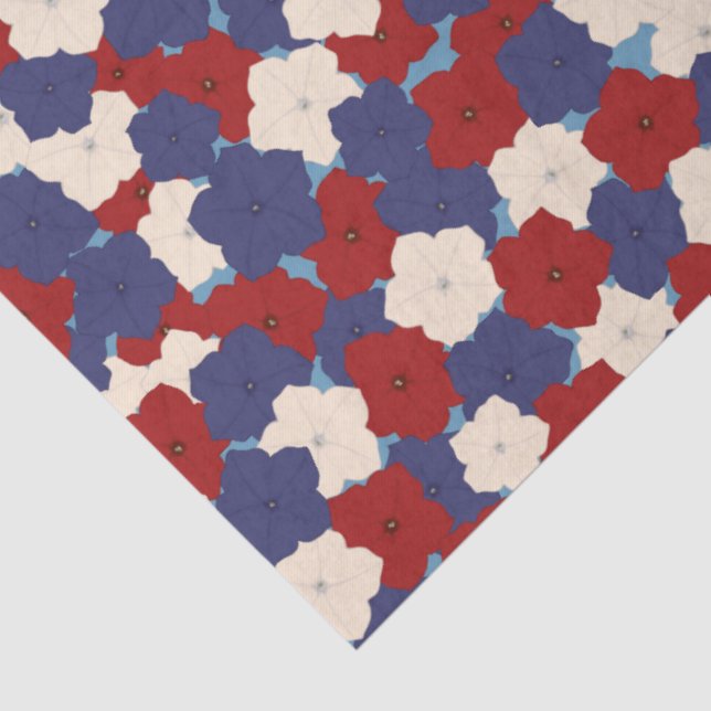 Papel De Seda Patriotic Petunias (Detalhes)