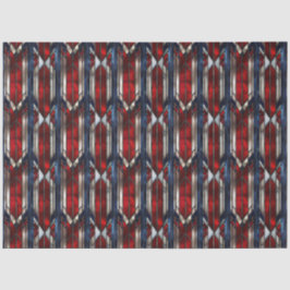 Papel De Seda Patriotic Red White Blue Geometric Pattern