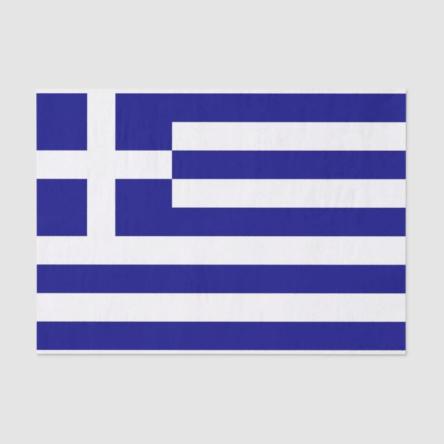 Papel De Seda Patriotic tissue paper with flag of Greece (Frente )