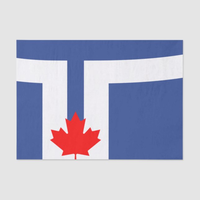 Papel De Seda Patriotic tissue paper with flag of Toronto (Frente )