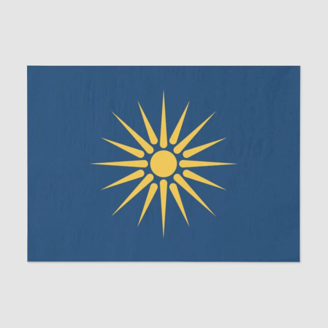 Papel de seda patriótico com a bandeira da Macedôn (Frente )