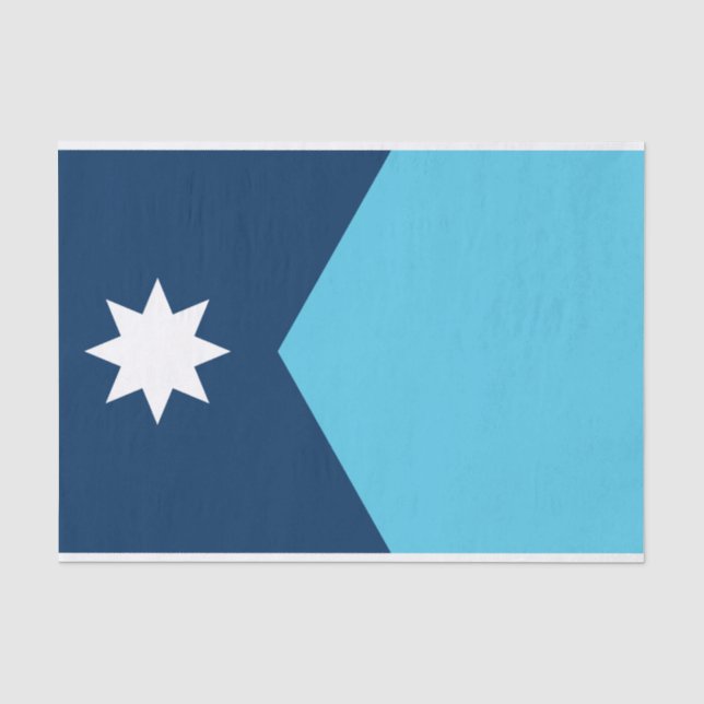 Papel de seda patriótico com a bandeira de Minneso (Frente )