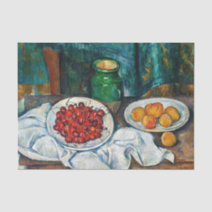 Papel De Seda Paul Cezanne - Ainda vive com cerejas e caçadores