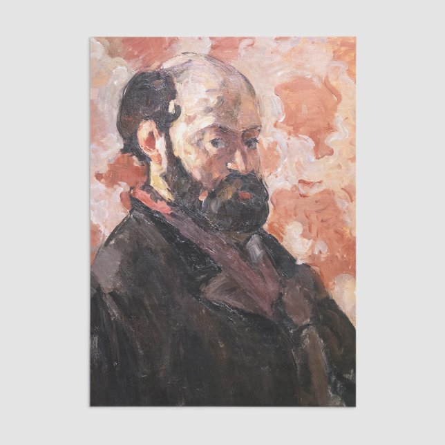Papel De Seda Paul Cezanne - Autorretrato com fundo rosa (Criador carregado)