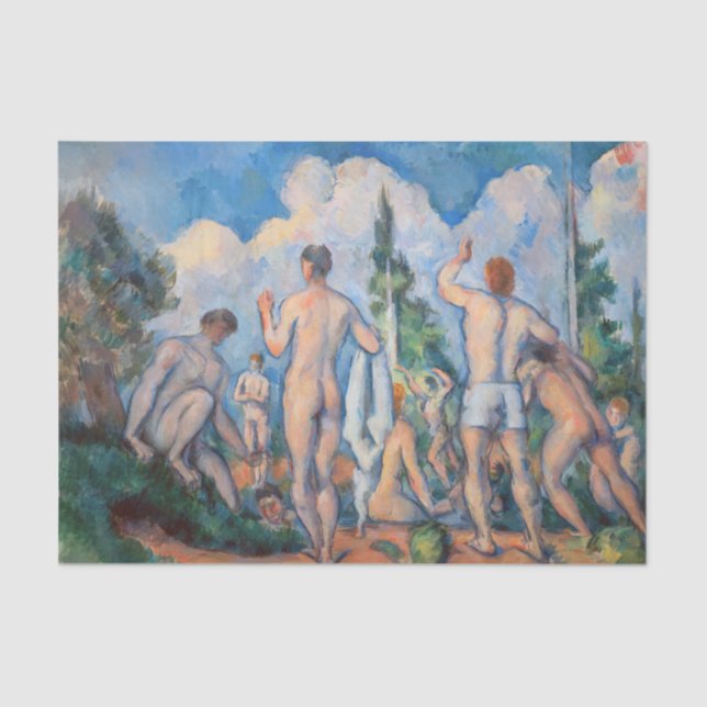 Papel De Seda Paul Cezanne - Banhistas (Frente )