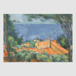 Papel De Seda Paul Cezanne - Estaque com Telhados Vermelhos