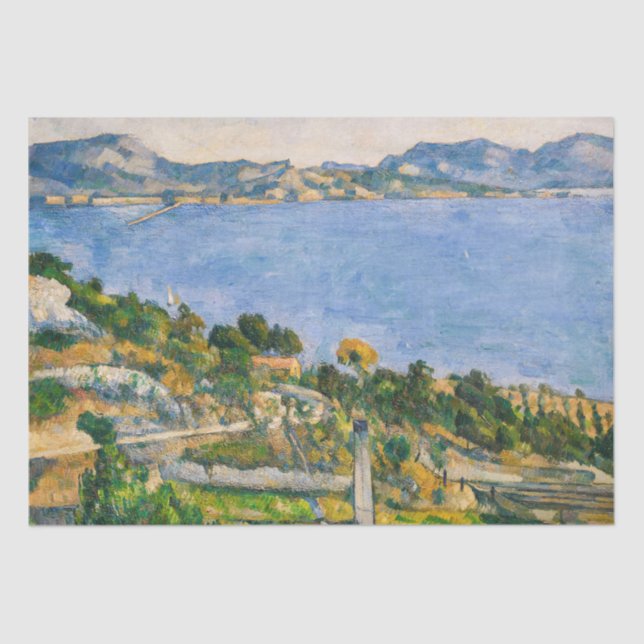 Papel De Seda Paul Cezanne - Golfo de Marselha visto de Estaque (Frente )