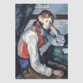 Papel De Seda Paul Cezanne - Menino no Colete Vermelho