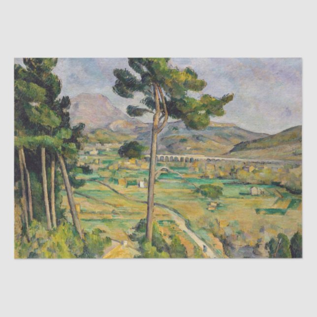 Papel De Seda Paul Cezanne - Mont Sainte-Victoire e Viaduto (Frente )