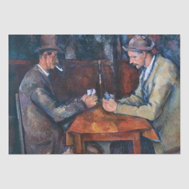 Papel De Seda Paul Cezanne - Os Jogadores De Cartão (Frente )