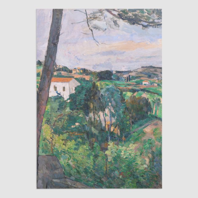 Papel De Seda Paul Cezanne - Pine tree em Estaque (Criador carregado)