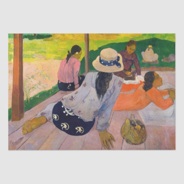 Papel De Seda Paul Gauguin - A Siesta (Frente )