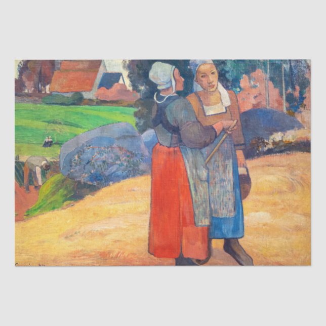 Papel De Seda Paul Gauguin - Paysannes Bretons (Frente )