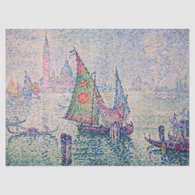 Papel De Seda Paul Signac - A vela verde (Frente )