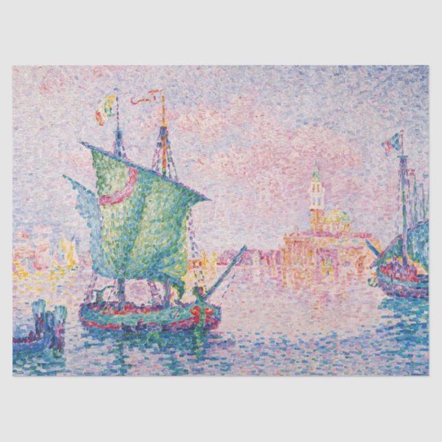 Papel De Seda Paul Signac - Veneza, A Nuvem Rosa (Frente )